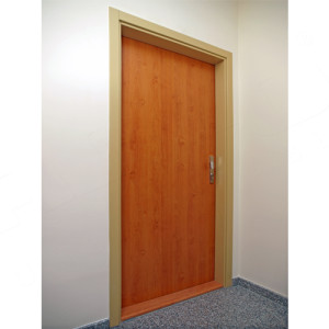 ADLO - Security door LISBEO, door surface Alder, doorframe with facing RAL 1001