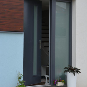 ADLO - Security door ADUO, Termo exterior, glass colour, skylight with armour-safe triple-pane glass