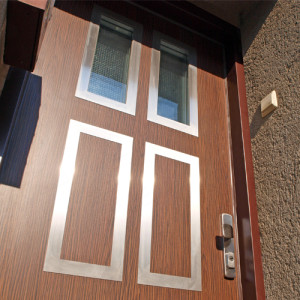 ADLO - exterior Termo door Lisbeo, glass PS350, Anticor slats, glass Mastercarre