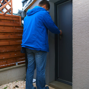 ADLO - exterior Termo door TEJEN, atypical heigth of 188 cm, atypical width of 68 cm, door surface G411