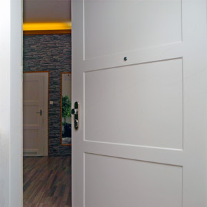 ADLO - security door TEDUO, panel design K 200, panel slats KV - O, door width 100 cm