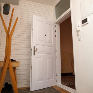 ADLO - Security door ADUO, panel design KV2 251, with top skylight, total height of construction 285 cm