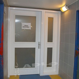 ADLO - security door ADUO, glass P103, side-skylight, atypical installation