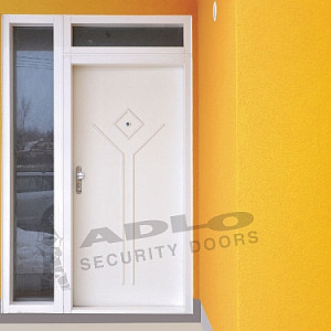 ADLO - Security door ARDEN, slat, with side- and top skylight