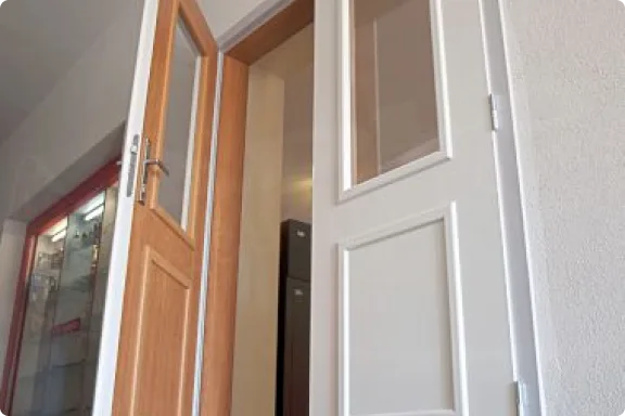 Double front entrance doors