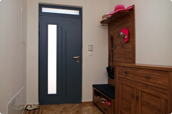 Glazed front entrance door