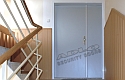 ADLO - fireproof door KASTO, double-wing, gray, w:120 x h:205 cm, from outside 