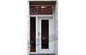 ADLO - Security door ADUO, glass P100, with top and side-skylight