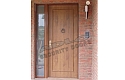 ADLO - security door ARDEN, slat L100, with side-skylight and door-knock