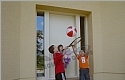 ADLO - Security door ADUO, plain, exterior, with side-skylights