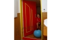 ADLO - Security door TEDUO, slat design L371, yellow slats and yellow doorframe