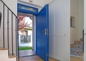 ADLO – exterior Termo door TEJEN, profile design F350, door surface RAL 5007, top skylight