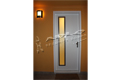 ADLO - Security door Tesim, atypical glass, Exterior Termo, rust-freee slats