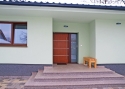 ADLO - exterior Termo door Teduo, atypical slat design, atypical doorpull, atypical side skylight