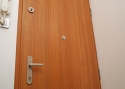 ADLO - Security door ADUO, unified colour scheme for the security fitting, door guard, viewer, and hinges