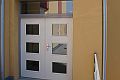ADLO - Security Door ADUO, glass double-wing, with top skylight, from ouside