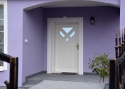 ADLO - security door Teduo, atypical glass, Termo exterior, armour-style triple-pane glass, glass surface blue Stopsol