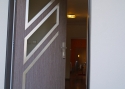 ADLO - Security door JUBEO, glass P453, triple-pane glass, door surface G-781, stainless steel slats