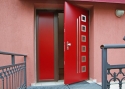 ADLO - Security Termo door ADUO with full skylight, glass P552, surface RAL 3003