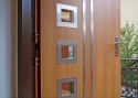 ADLO - Security Termo door ADUO, glass P552, stainless slats, surface Geta 793