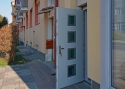 ADLO - Security Termo door ZENEX, armor-style Termo triple-pane glass P554, side door to a shop