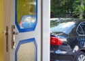 ADLO - Security Termo door Teduo, glass PS221, slat finish Color RAL2010