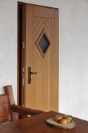 ADLO – exterior Termo door ADUO, atypical glass Massive, weekend chalet entrance