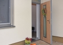 ADLO - Exterior Termo door, glass, dimensions 90cm x 245cm with top skylight
