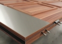 ADLO - Security door ADUO, polished kick plate Anticor, Termo exterior, slat design