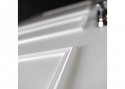 ADLO - Security door ZENIT, slat design, surface white 113, rustic slats, slat shapes LR-250