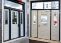 ADLO - Exterior Termo door ADUO, glass, top skylight, side skylights, dimensions 305cm x 325cm
