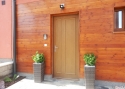 ADLO - Security door ADUO, atypical Slat, Termo Exterior door, handle-handle Astra Rustless matt