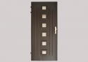 Glass, PS 553, LOG-711, glass Chinchila - clear, surface WNG 441, hinge finish RAL8017