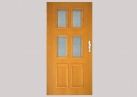 Glass door, PS 351, glass clear, LO-massive OAK, surface veneer OAK, hinge finish RAL9003, TERMO