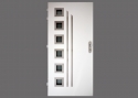 Glass door, PS 552, glass Matelux, LP-Anticoro, surface G-242, hinge finish RAL9003, TERMO