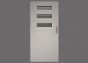 Glass, PS atypical, clear glass, LOG-242, surface G-242, hinges finish RAL9003, TERMO