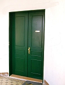 ADLO double-wing security door ARDEN, slat design, povrch Color, door dimensions 140/220cm