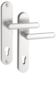 Rostex T807 security fittings, Round, Stainless steel matt, Handle - Handle