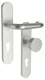 Rostex Perun Round RC-N/A fitting, Stainless steel matt, Left handle - Handle [38mm-60mm]