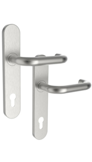 Rostex fittings Perun Obl RC-N/A, Stainless steel matt, Handle - Handle [38mm-60mm]