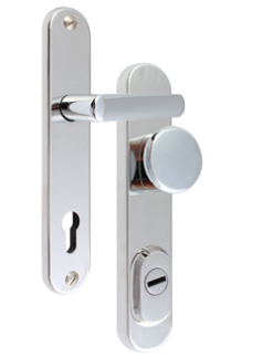 Rostex R1 security fittings, Round, Chrome Stainless steel glossy, Handle - Ball