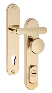 Rostex R1 security fittings, Round, Titanium glossy, Handle - Ball