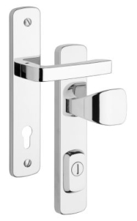 Security fitting Rostex R1, Astra, Chrome Stainless steel polished, Handle - Square handle