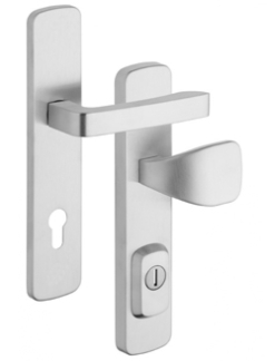 Rostex RX1 Astra RC3 security fittings, Stainless steel matt, Handle - Square handle