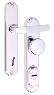 Security fittings Rostex R1 Decor, Round, Chrome Stainless steel, Handle - Ball