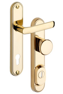 Security fittings Rostex R1 Decor, Round, Titanium glossy, Handle - Ball