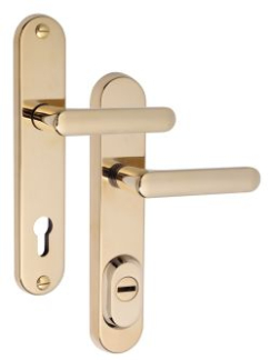 Security fitting Rostex R4, Round, Titanium polished, Handle - Handle