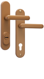 Security fitting Rostex R4, Round, Bronze, Handle - Handle