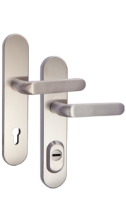 Security fittings Rostex RX4-50 RC3, Round, Stainless steel matt, Solid, Handle - Handle