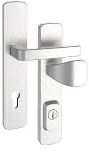 Rostex RX1 Astra RC4 security fittings, Stainless steel Matt, Handle - Square handle